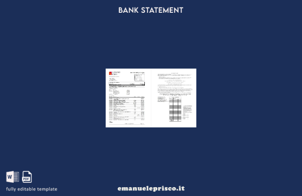 stile verificato USA Maryland Howard Modello Excel di estratto conto bancario pe